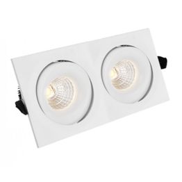 LED-alasvalo FTLight QSPOT 2x5W IP44 4000K himmennettävä valkoinen