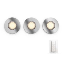 LED-alasvalo Philips Hue Adore himmentimellä 3x5W IP44 GU10 Ø93 mm kromi
