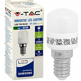 LED-jääkaappilamppu V-TAC 2 W E14 3000 K