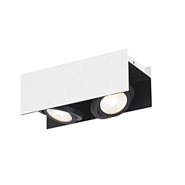 LED-kattovalaisin Eglo Vidago 2x5.4W 310x110x130 mm IP20 himmennettävä valkoinen/musta