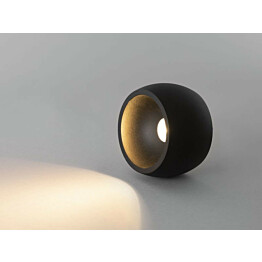 LED-kattovalaisin Hide-a-lite Globe G2 Surface 2700K musta