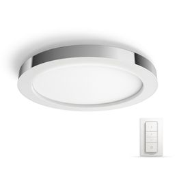 LED-kattovalaisin Philips Hue Adore himmentimellä 40W IP44 Ø405x52 mm metalli/synteettinen kromi