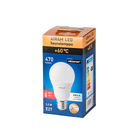 LED-lamppu Airam LED SPECIAL - A60 5,5W/828 E27 SAUNA