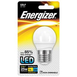 LED-lamppu Energizer Golf E27 3,4 W valkoinen