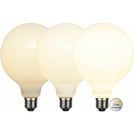 LED-lamppu Star Trading Illumination LED 3-step click 375-87, Ø125x176mm, E27, opaali, 7.5W, 2700K, 80/400/800lm