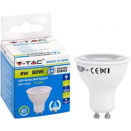 LED-polttimo V-TAC 8W GU10 3000 K, 750 lm