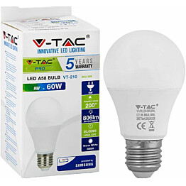 LED-polttimo V-TAC 9 W E27 3000 K
