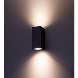 LED-seinävalaisin FTLight Diva, GU10, 2x28W, IP44, musta