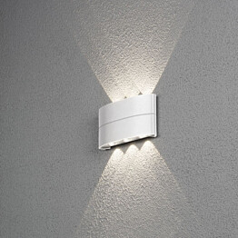 LED-Seinävalaisin Konstsmide Chieri 7853-250, 6x1W, valkoinen