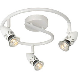 LED-spottivalaisin Lucide Caro-LED, 3x5W, valkoinen