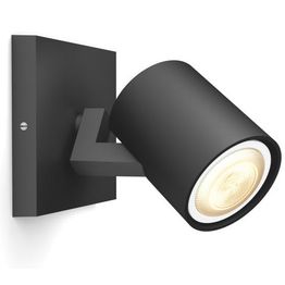LED-spottivalaisin Philips Runner Hue 1x5.5W musta ilman himmennintä