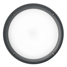 LED-ulkoseinävalaisin Airam Cestus Round, 20W/840, Ø261x140mm, IP65, antrasiitti/opaali