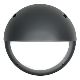 LED-ulkoseinävalaisin Airam Cestus Round Eye max 100W E27 Ø261x150 mm IP65 antrasiitti/opaali
