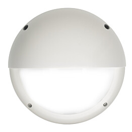 LED-ulkoseinävalaisin Airam Cestus Round Eye max 100W E27 Ø261x150 mm IP65 valkoinen/opaali