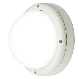 LED-ulkoseinävalaisin Airam Cestus Round max 100W E27 Ø261x140 mm IP65 valkoinen/opaali