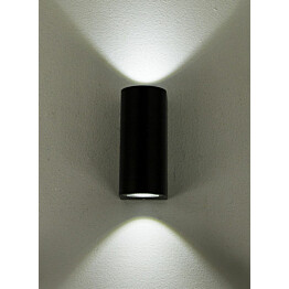 LED-ulkoseinävalaisin Aneta Union 2x3 W IP54 ylös-alasvalo musta