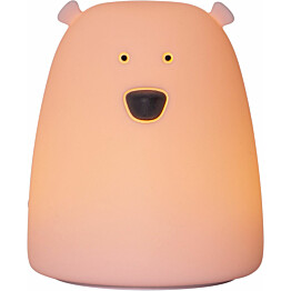 LED-yövalo Star Trading Little Bear, Ø88x103mm, vaaleanpunainen