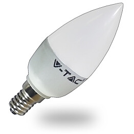 LED-lamppu Kynttilä V-TAC VT-1855 6W 230V 2700K 470lm IP20 Ø 37mm