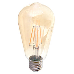 LED-lamppu ST64 V-TAC VT-1964 4W 230V 2200K 350lm IP20 Ø 58mm amber kupu