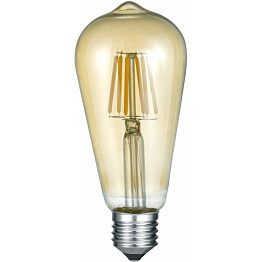 LED-lamppu Trio E27, filament, industrial, 6W, 420lm, 2700K, ruskea
