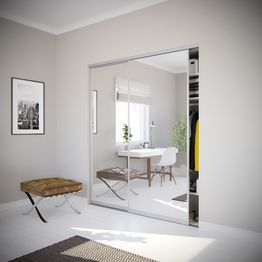 Nettiovi Villa on tilajakaja ja liukuovi kahdella ovella ja teräskehyksellä mittojen mukaan