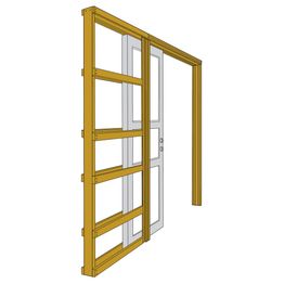 Liukuovirunko Jeld-Wen Slide 750/70 ovilevykoolle 725x2040mm seinän paksuus 96mm