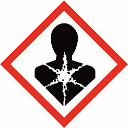 Merkintätarra vaarallisille aineille &quot;Vakavat terveyvaikutukset&quot;, 10x10cm