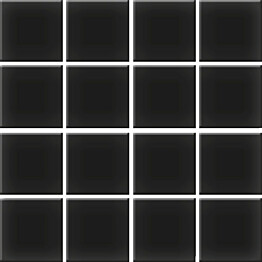 Mosaiikkilaatta Pukkila Color Black, himmeä, sileä, 47x47mm
