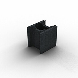 Muurikivi HB-Betoni, 280x280x250mm, sileä, Carbon Black