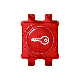 Painike Schneider Electric Renova, avain-symboli, punainen