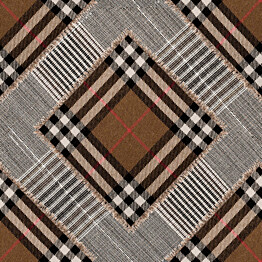 Paneelitapetti Mindthegap Checkered patchwork 1,56x3 m ruskea