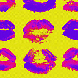 Paneelitapetti Mindthegap Neon kiss 1,56x3 m keltainen