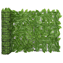 Parvekkeen suoja vihreillä lehdillä 400x75 cm