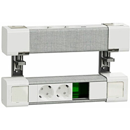 Pistorasiayksikkö Schneider Electric Unica System+ pöytäyksikkö 2 x Schuko + USB A ja C + RJ valkoinen