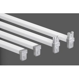 Valkoinen poikkituki 45 määrittelee telineen leveydeksi 45 cm