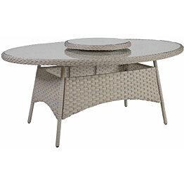 Pöytä Home4you Pacific 180x120 cm tarjoilualustalla harmaa