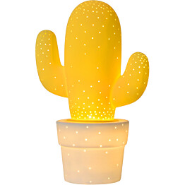 Pöytävalaisin Lucide Cactus, Ø20 cm, keltainen