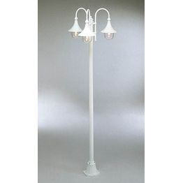 Pylväsvalaisin Noor Trumpetti, 2350x735mm, 3-osainen, valkoinen