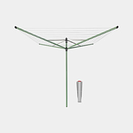 Pyykinkuivausteline Brabantia Lift-O-Matic, 50m + muovinen matuki, vihreä