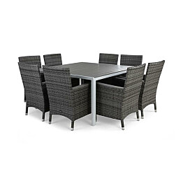 Ruokailuryhmä Tunis/Thor lux 140 cm pöytä + 8 tuolia
