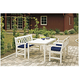 Ruokailuryhmä Ljungby, 85x150cm, 2 tuolia, sohva, valkoinen
