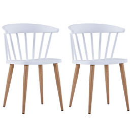 Ruokapöydän tuolit 1 2 kpl muovi valkoinen