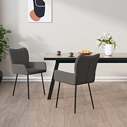 Ruokapöydän tuolit 2 kpl tikattukangas tummanharmaa