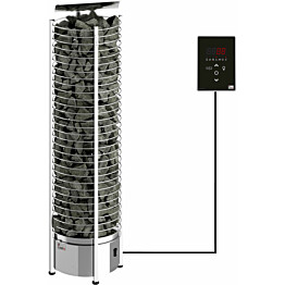 Sähkökiuas SAWO Tower Wall Ni2, 3,5kW (3-6m³), erillinen ohjauskeskus