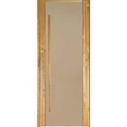 Saunan ovi Prosauna Sarastus 8x19  pronssin värinen lasi lämpökäsitelty haapa
