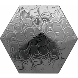 Seinälaatta Kymppi-Lattiat Giza hex dec 2 Silver 15x17cm