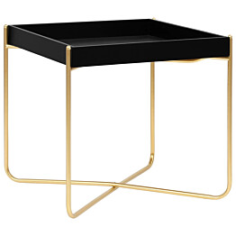 Sivupöytä ja kulta 38x38x38,5 cm MDF musta