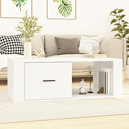 Sohvapöytä 100x50,5x35 cm tekninen puu valkoinen