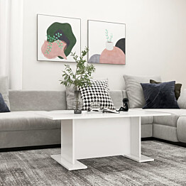 Sohvapöytä 103,5x60x40 cm lastulevy valkoinen