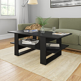 Sohvapöytä 110x55x42 cm lastulevy musta